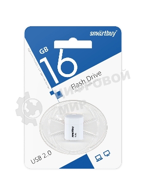 Флешка USB Smartbuy LARA White (SB16GbLARA-W), 16 Gb, USB 2.0, R/W 15/5, белый