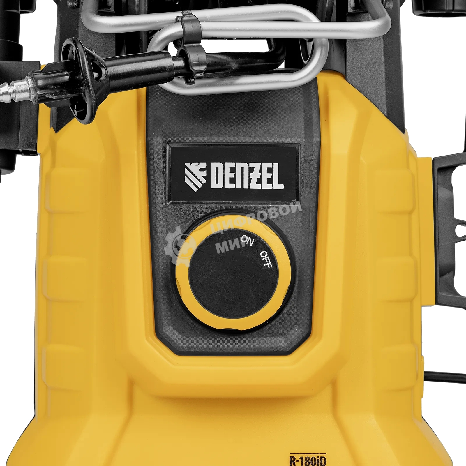 Моечная машина высокого давления Denzel R-180iD, 2000 Вт, 180 бар, 420 л/ч, асинх. двиг., бараб.