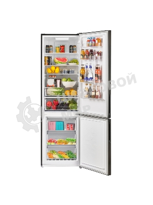 Холодильник Maunfeld MFF200NFSTSE серый двухкамерный 260/96л морозилка снизу, No Frost