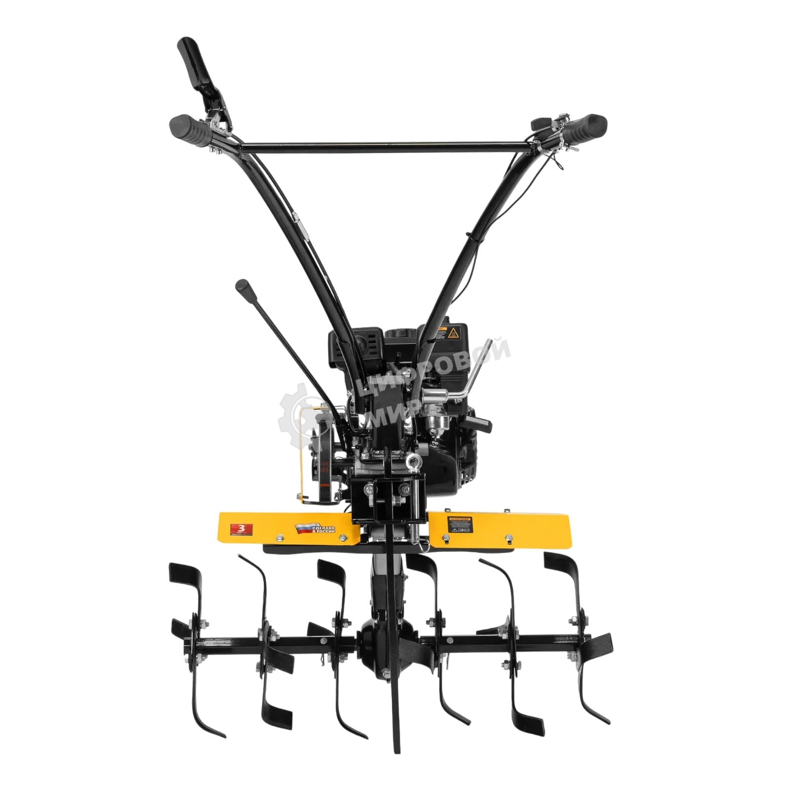 Мотоблок Denzel DPT-170 7 л.с., ремен.сцеп, шир 85 см, глуб 35 см, фрез 3х3, ШОМ, скор 2В/1Н, кол 8