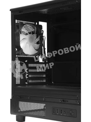Корпус ACCORD ACC-ZM3B Black, Mini-Tower, чёрный, 1 x 120 мм