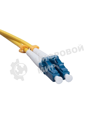 Патч-корд оптический Cabeus Tight Buffer, Duplex LC/FC, OS2 9/125, LSZH, 2м, Ø 3мм, черный хвостовик, желтый