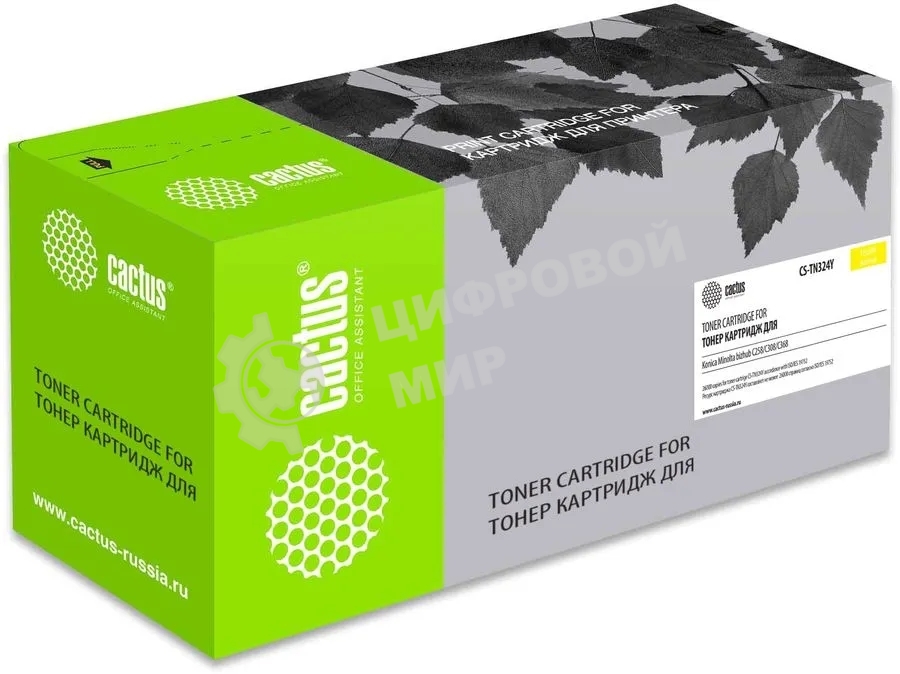 Картридж лазерный Cactus CS-TN324Y желтый (26000 стр.) для Konica Minolta bizhub C258/C308/C368