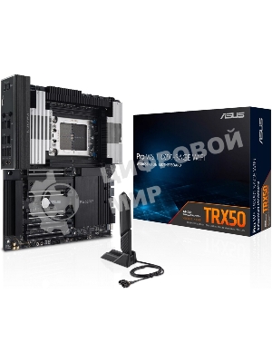 Материнская плата ASUS Pro WS TRX50-SAGE WIFI, sTR5, AMD TRX50, 4xDDR5, 4xSATA, 3xM.2, 1xSlimSAS, 1xPCI-E 5.0 x8, 1xPCI-E 4.0 x16, 1xPCI-E 4.0 x4, 2x 10Gb LAN, 2xUSB-A 2.0, 6xUSB-A 3.2 Gen 2, 1xUSB-C 3.2 Gen 2x2, 2x3.5 мм, 5.1, E-ATX