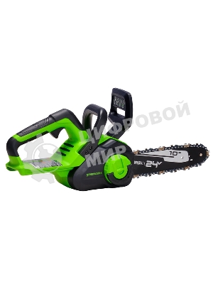 Цепная пила аккумуляторная GreenWorks G24CS25K4, 24V, 25 см, c АКБ 4А·ч и ЗУ (2007707UB)