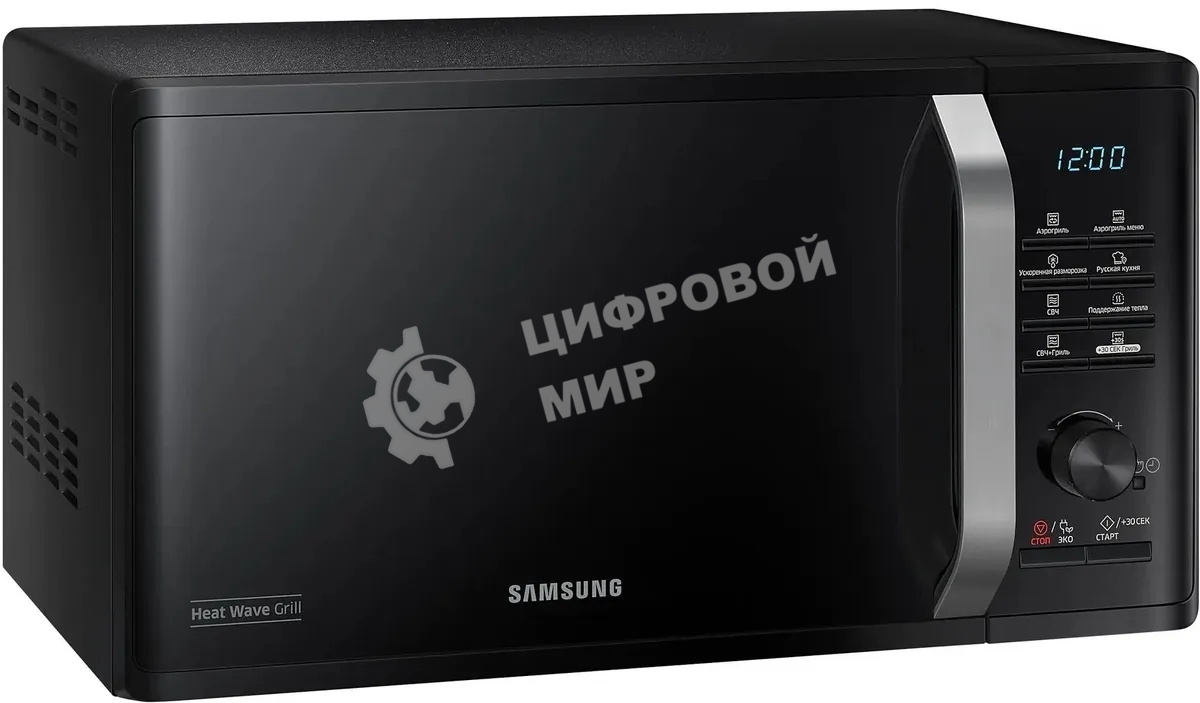 Микроволновая печь Samsung MG23K3575AK черный, 23 л, 800 Вт, переключатели - кнопки, поворотный механизм