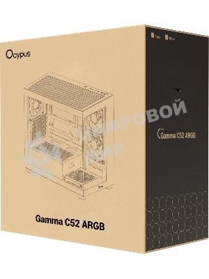 Корпус Ocypus Gamma C52 WH ARGB, Mini-Tower, белый, 3 x 120 мм