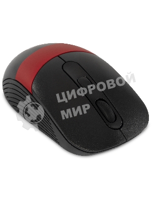 Мышь беспроводная Oklick 310MW черный/красный, 3200 dpi, радиоканал, USB, кнопки - 4