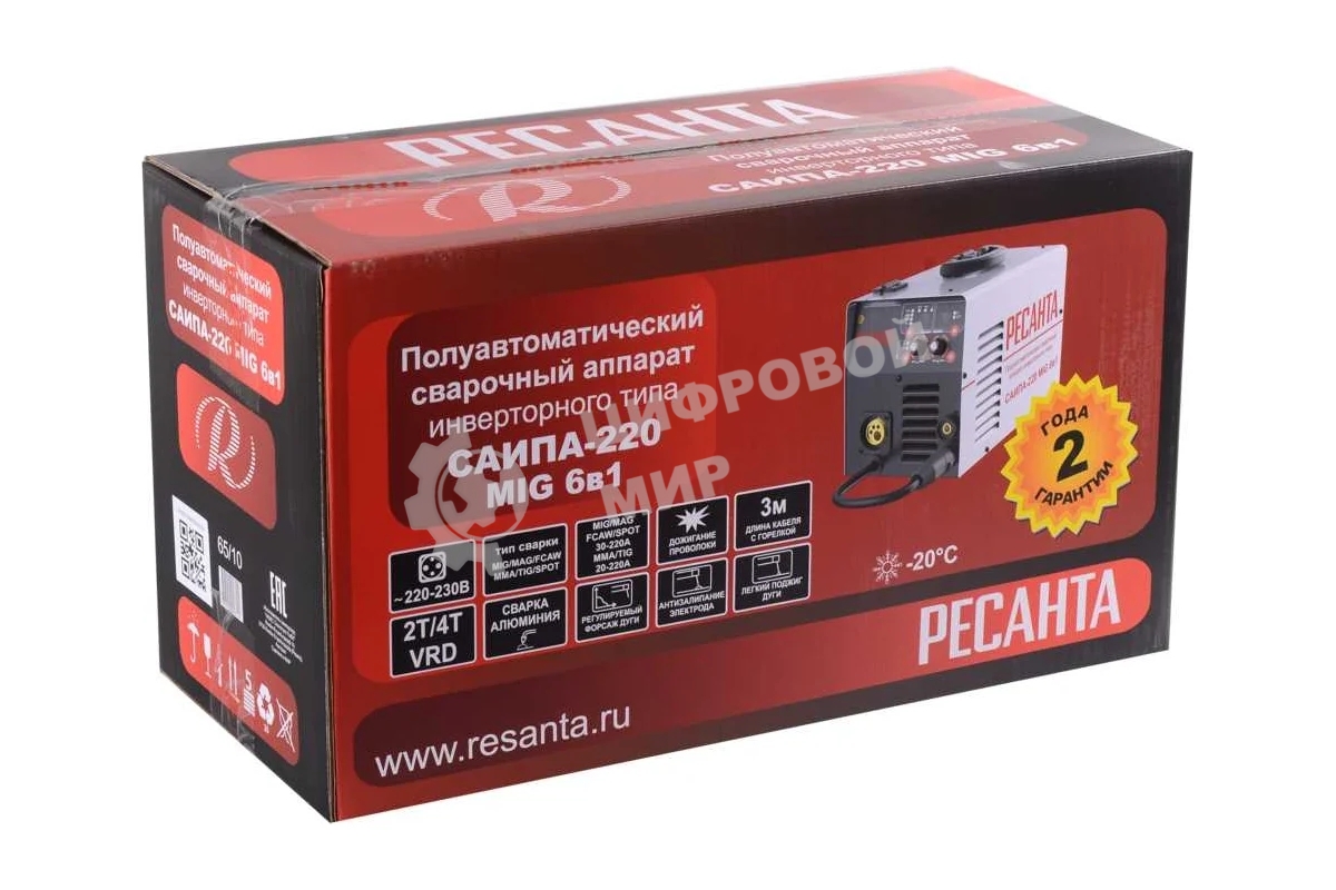 Сварочный аппарат инверторный п/а САИПА-220 Ресанта