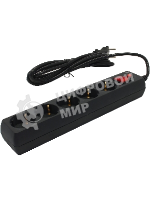 Сетевой фильтр Buro Сетевой фильтр, 5 розеток, 3 метра, черный