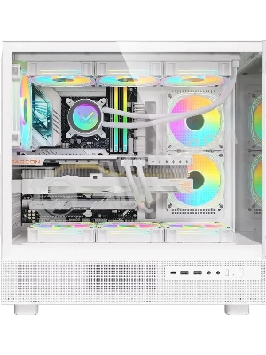 Компьютерный корпус Aerocool/Formula Crystal Z8 белый без БП ATX 9x120мм 7x140мм 1xUSB 2.0 1xUSB 3.0 1xUSB3.1 audio bott PSU