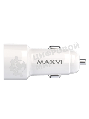 Автомобильное зарядное устройство Maxvi CCM-PS242 Plus T 2хUSB 2.4А + кабель Type-C 1м, белый