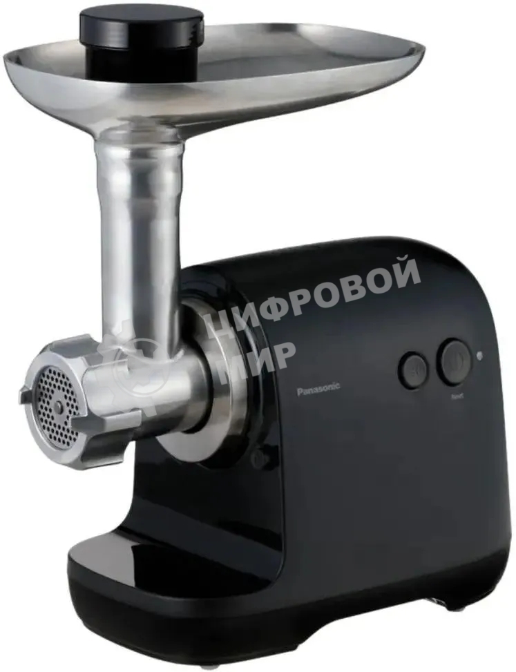 Мясорубка электрическая Panasonic MK-GX1710KTQ черный, 1700 Вт, 3.0 кг/мин, реверс, защита от перегрузки, металлический лоток, насадки - 5