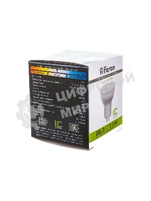 Лампа светодиодная Feron LB-760 11Вт 230В G5.3 белый
