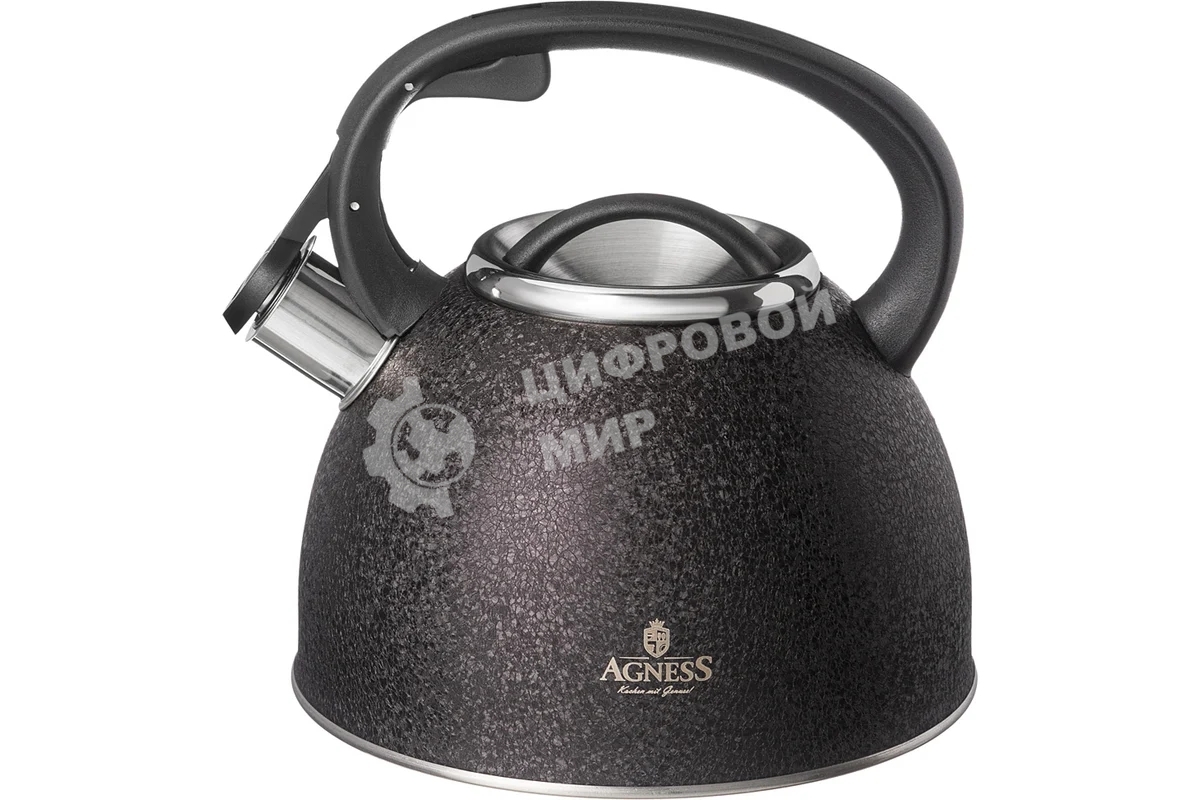 Чайник для плиты AGNESS 907-251 черный индуция 2,5 л