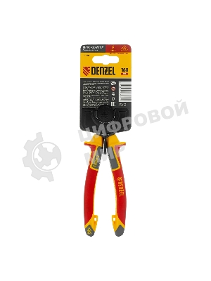 Бокорезы Denzel диэлектрические рукоятки, до 1000 В, трехкомпонентные рукоятки, 160 мм