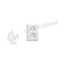 Розетка WESSEN RS16-235-BХИТ белый 2-ая б/з 10А скрытый монтаж