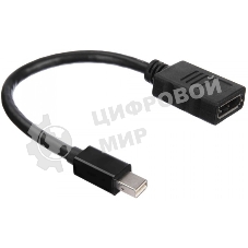 Кабель-адаптер ACD-DAMDF-01B mDP-DP, Golden Plated, 20m/20f, черный, 0.2м (742552)