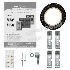 Газовая варочная поверхность Krona HAGEL 45 BL W черный