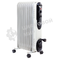 Обогреватель масляный MTX OCH-2000, белый, 2000 Вт, 20 м2, термостат