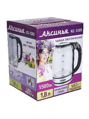 Чайник электрический АКСИНЬЯ КС-1005 черный