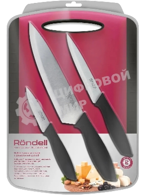 Набор ножей кухонных Rondell Sorge RD-1976 компл.: 4 предм. разд. дос. красный/черный блистер