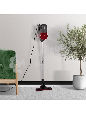 Пылесос вертикальный Kelli KL-8021 красный, питание от сети, 300 Вт, уборка сухая, пылесборник 1 л