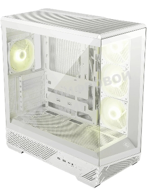 Компьютерный корпус MSI MAG PANO 130R PZ White 2xUSB 3.2 Gen 1, 1xUSB 3.2 Gen2 Type-C, 3x120мм ARGB Reverse Blade Fan, 1x120мм ARGB Fan, 1 to 3 Fan PWM Splitter, Tempered Glass Window
