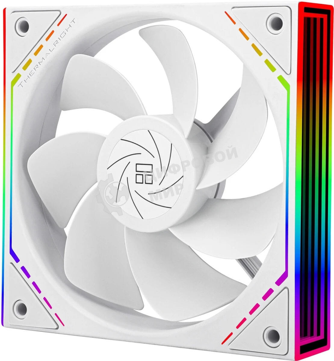 Кулер для корпуса Thermalright TL-M12RW Reverse (124x120x25mm, 4-pin PWM, ARGB, 42.6CFM, 23.2dBA, 1500RPM, White)