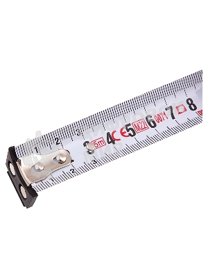 Рулетка Denzel 5м х 25мм, двухкомп. корпус, магнитный обрезиненный зацеп