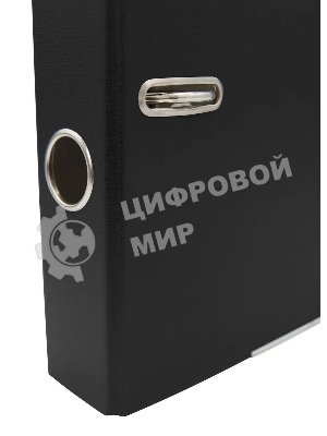 Папка-регистратор картонный с PVC покрытием Silwerhof 355020-01 50мм, без окантовки, карман на корешке, черный