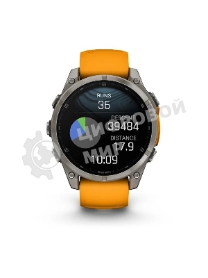 Смарт-часы Garmin Fenix 8 AMOLED Sapphire титановый серый, оранжевый 47мм