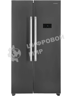 Холодильник Hyundai CS55023F нержавеющая сталь двухкамерный 347/185 л морозилка слева, No Frost, Side by Side