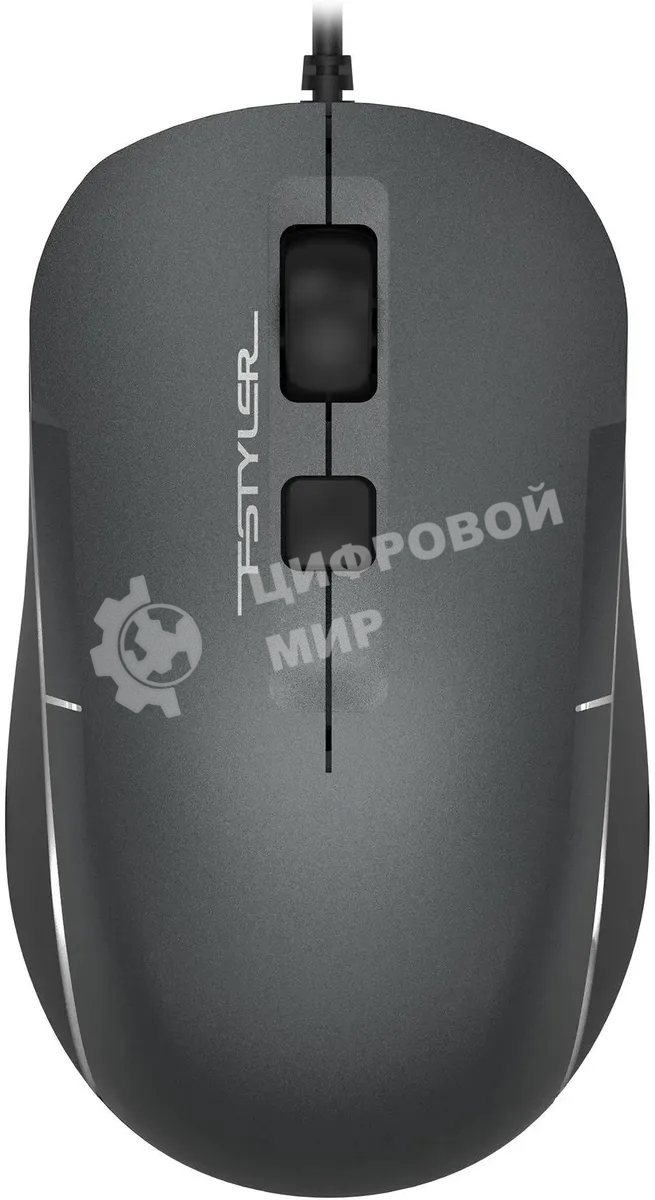 Мышь проводная A4Tech Fstyler FM26 серый/черный, 1600 dpi, USB, кнопки - 4