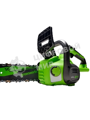 Цепная пила аккумуляторная GreenWorks G24CS25K4, 24V, 25 см, c АКБ 4А·ч и ЗУ (2007707UB)