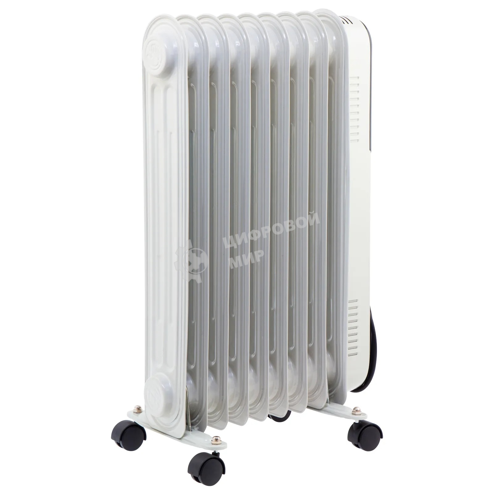 Обогреватель масляный MTX OCH-2000, белый, 2000 Вт, 20 м2, термостат