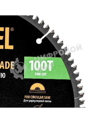 Пильный диск по алюминию Denzel ф255 х 30 мм, 100 зубьев