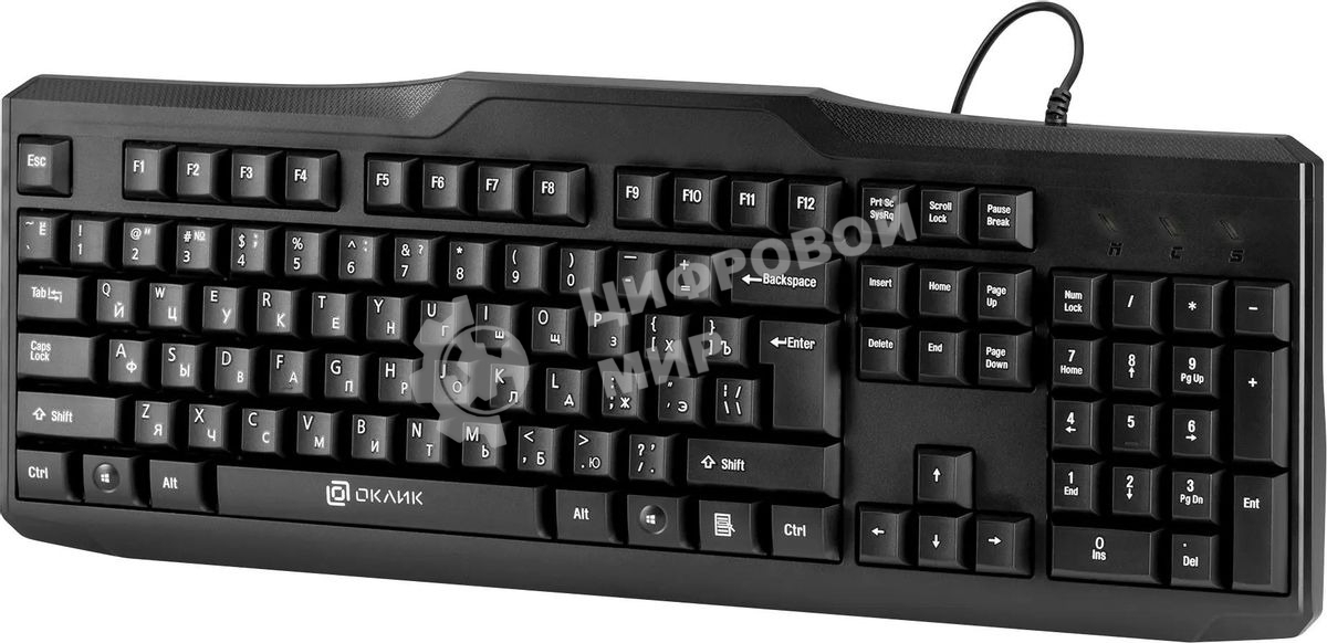 Клавиатура проводная Oklick 170M черный USB (855272)