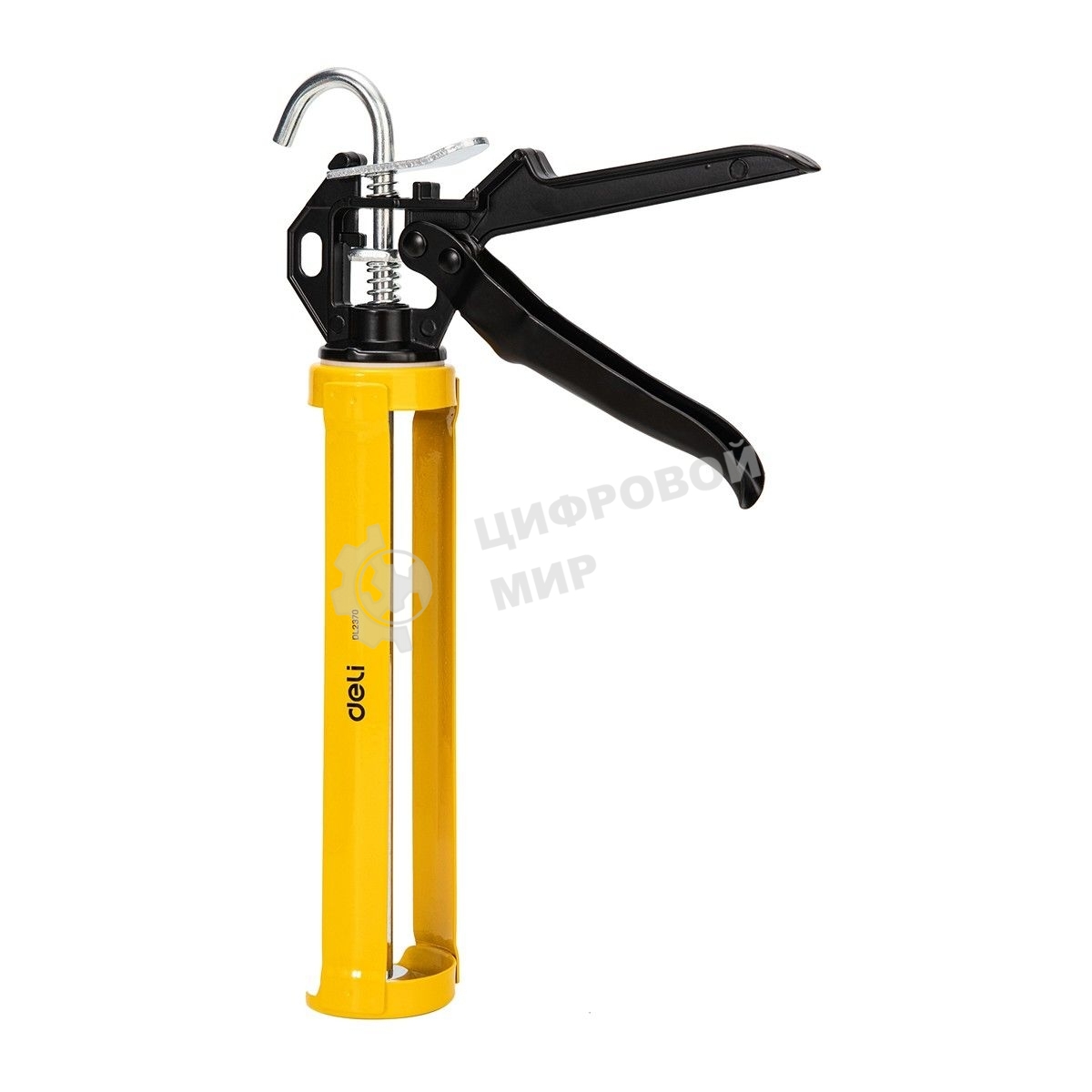 Пистолет для герметика Deli DL2370 Размер: 9 дюймов/230 мм. Сталь А3 + алюминий. Угол поворота 360.