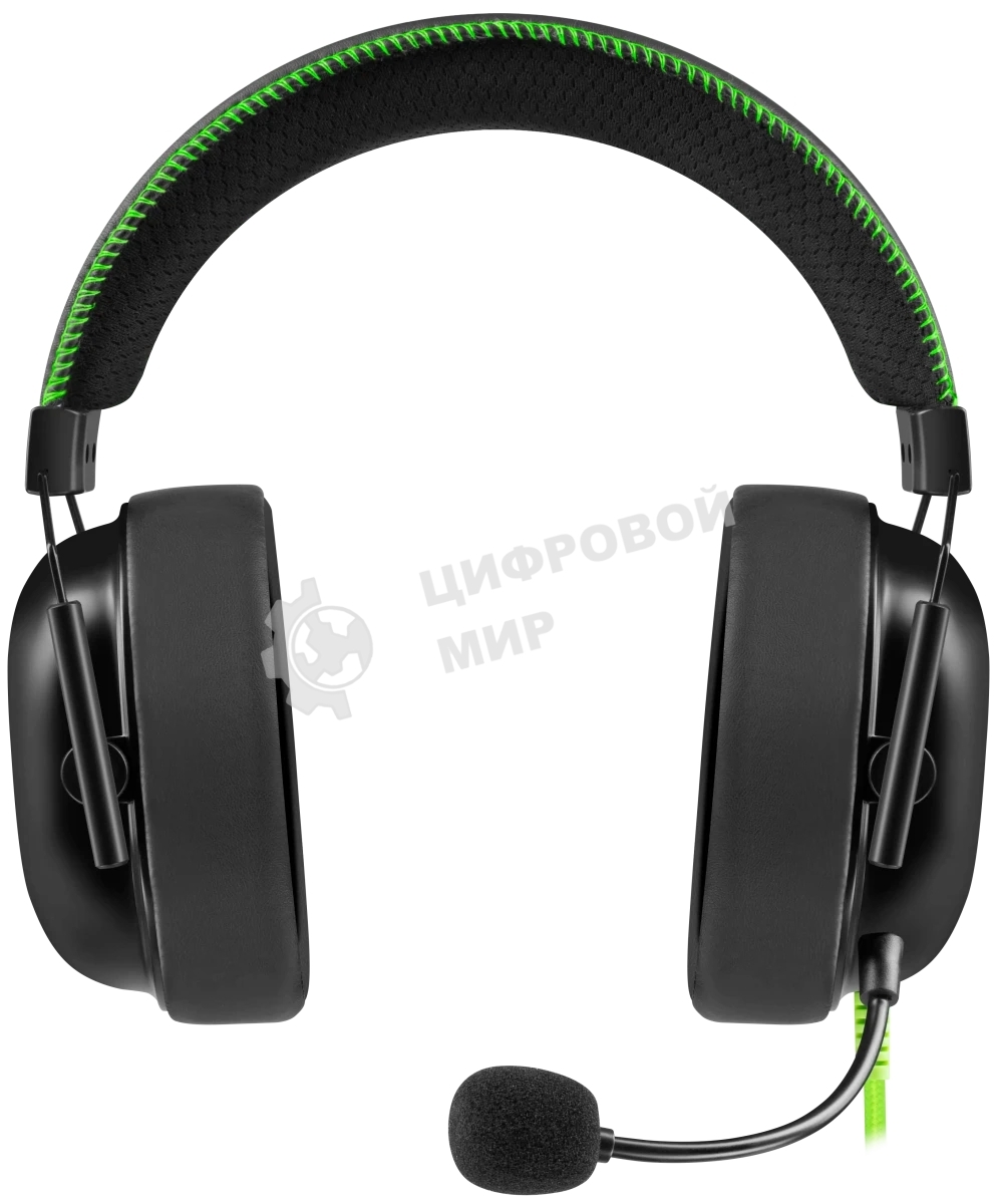 Гарнитура проводная игровая Defender Toxic черный, 7.1, LED, провод 2 м