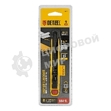 Нож Denzel 9 мм, сменное лезвие, SK4, алюминиевый корпус, торцевой зажим