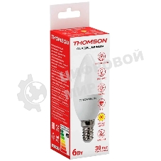 Лампа светодиодная Hiper THOMSON LED CANDLE 6W 480Lm E14 3000K TH-B2013