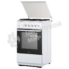 Плита Газовая Flama N FG 24239 W белый (стеклянная крышка) реш.чугун