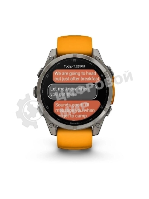 Смарт-часы Garmin Fenix 8 AMOLED Sapphire титановый серый, оранжевый 47мм