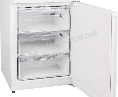 Холодильник Weissgauff CBN2WB1W2 INVERTER белый двухкамерный 280/108л морозилка снизу, No Frost