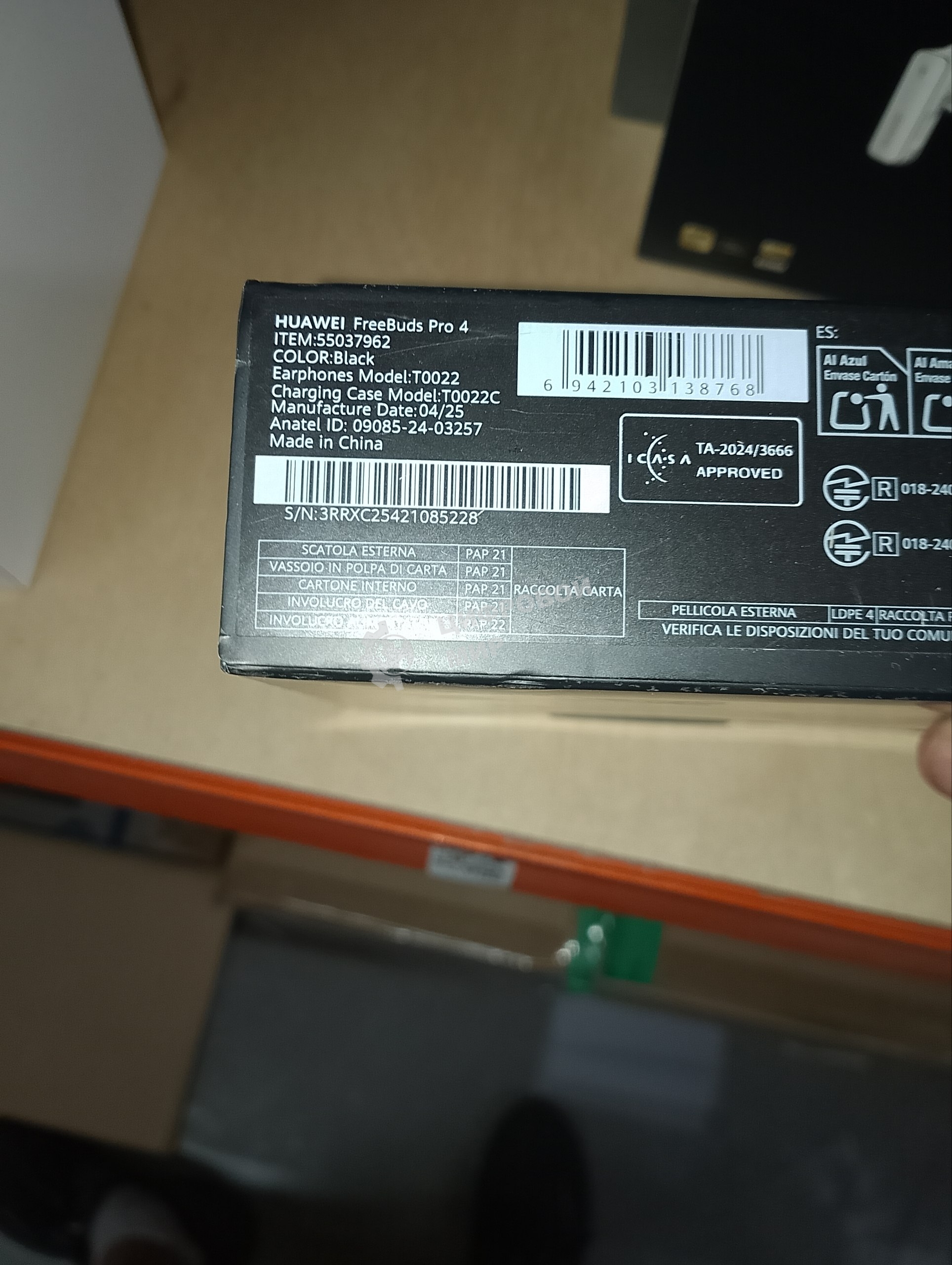 (Поврежденный товар) Наушники беспроводные Huawei FREEBUDS PRO 4 55037962 BLACK [Cм.описание!]