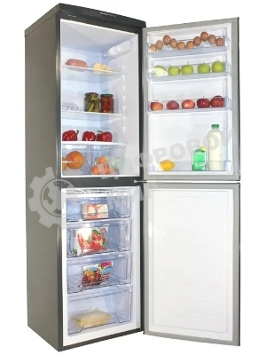 Холодильник DON R-296 G графит зеркальный двухкамерный 209/140л морозилка снизу
