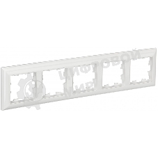 Рамка 5-местная IEK BRITE РУ-5-Бр DECOR 3D-форма белый