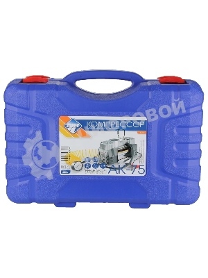 Компрессор поршневой Nova Bright АК-75 двухпоршневой, пластиковый кейс с инструментами 36448