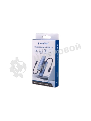 USB-концентратор Gembird UHB-U3P7-02, USB Type-C 3.1, 7хUSB, USB Type-C